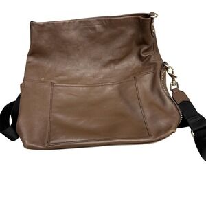Aimee Kestenberg Crossbody Bag Womens Large Brown Leather Studded Tassel Purse